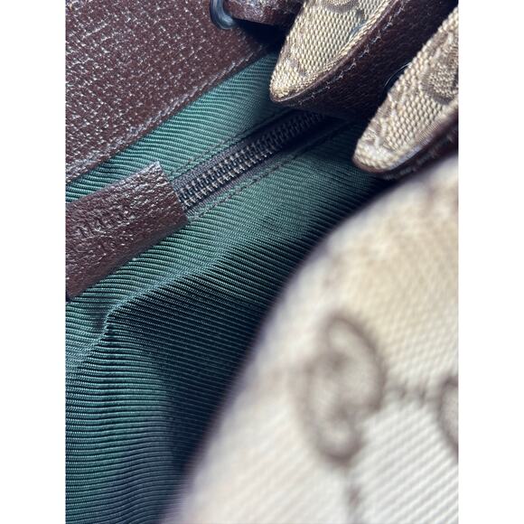 Gucci Vintage Brown GG Monogram Canvas Backpack - Picture 9 of 10